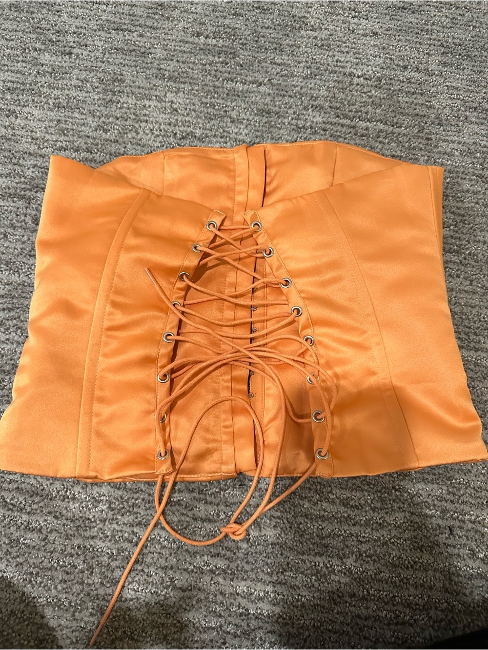 Orange Strapless Corset Top - Picture 2 of 2